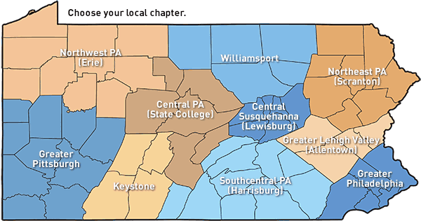 ACLU-PA Chapter Map