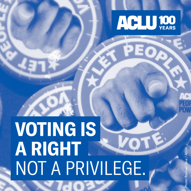 Voting is a Right. Not a Privilege.