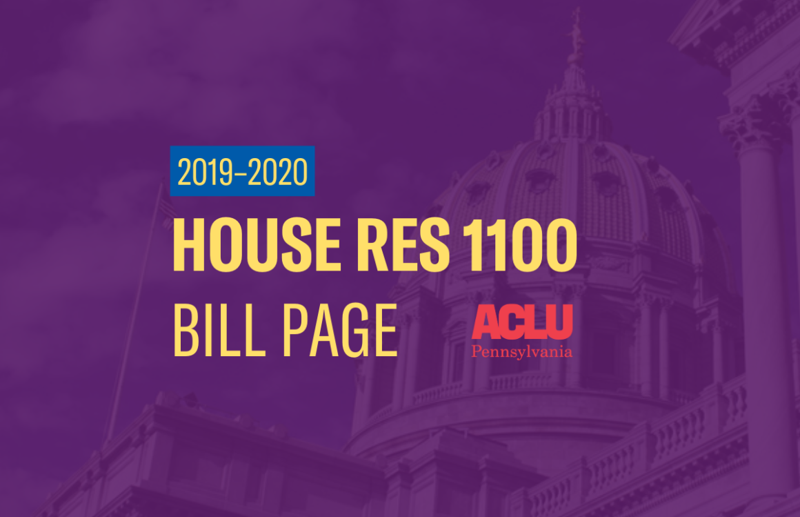 ACLU-PA Bill Page | HR 1100